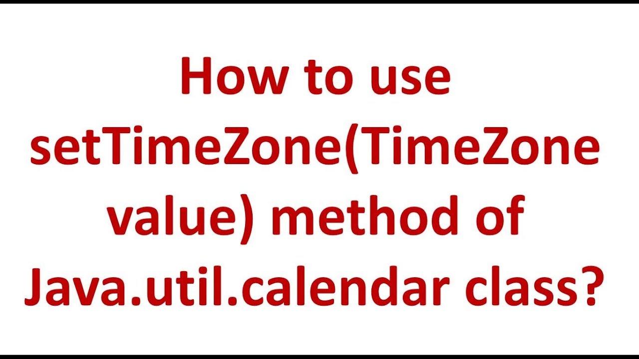 Java Calendar Timezone fasrdc